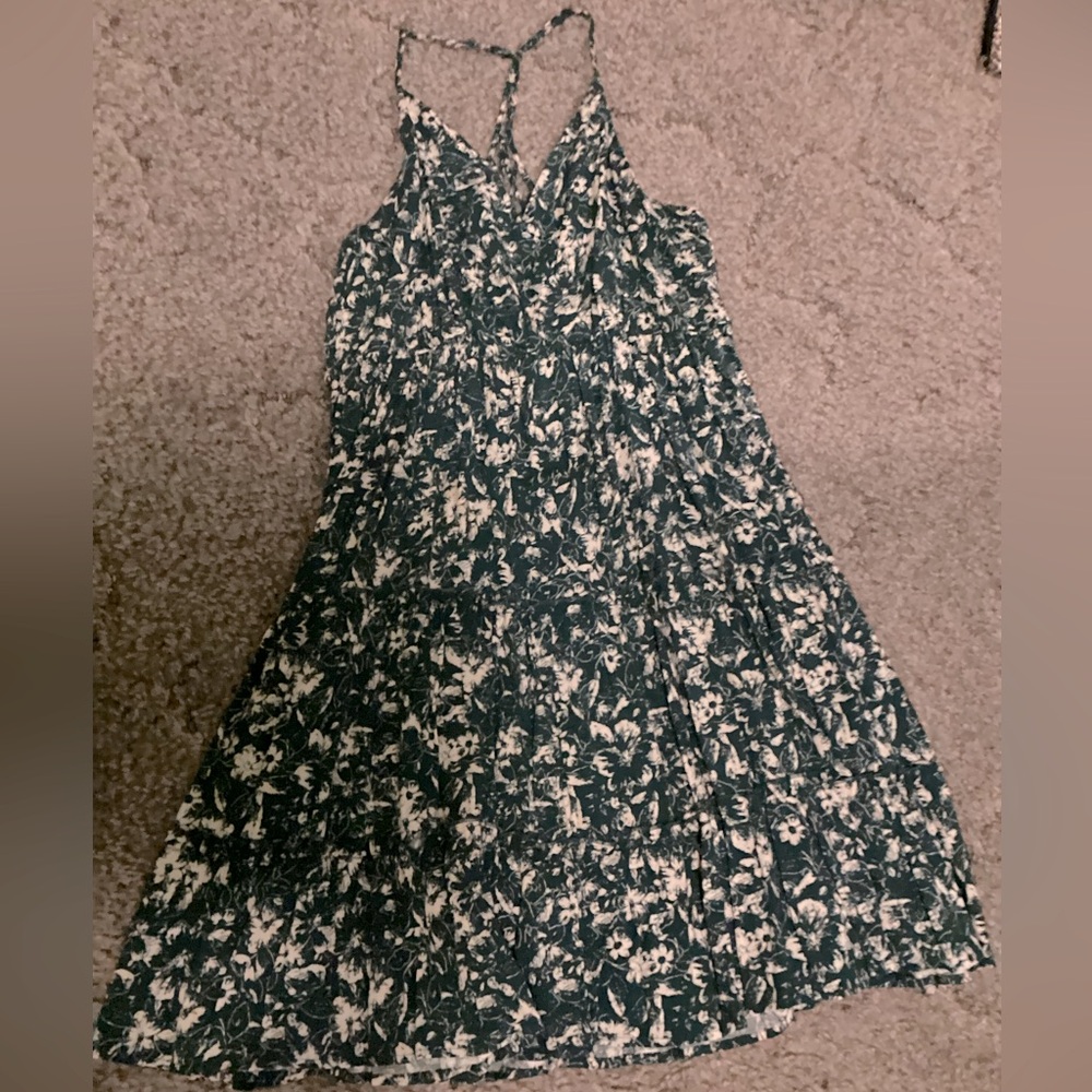 Maurices Green Floral Racerback Mini Dress NWOT